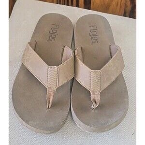 Flojos Men's Thong Sandals Cole 2.0 Brown, Size 9